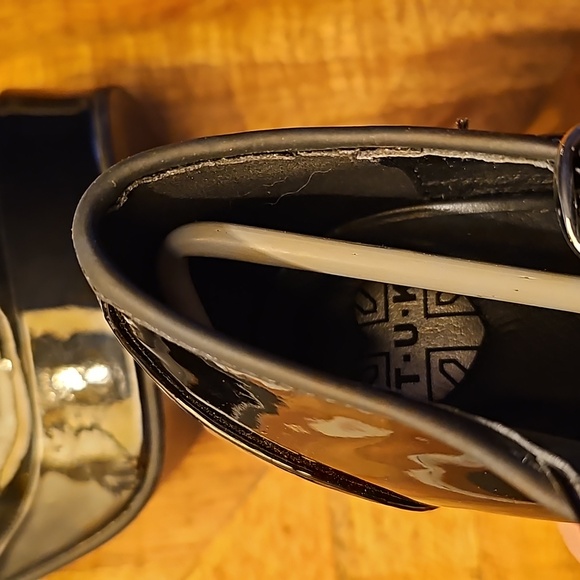 T.U.K black chunky high heel sz 7 - Picture 8 of 16